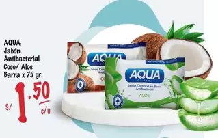 Jabón Antibacterial Coco/Aloe Barra