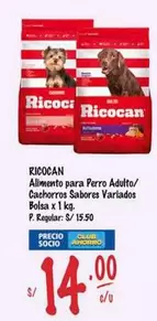Ricocan - Alimento para Perro Adulto/ Cachorros Sabores Variados