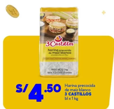 Harina precocida de maíz blanco