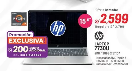 Hp - LAPTOP 7730U