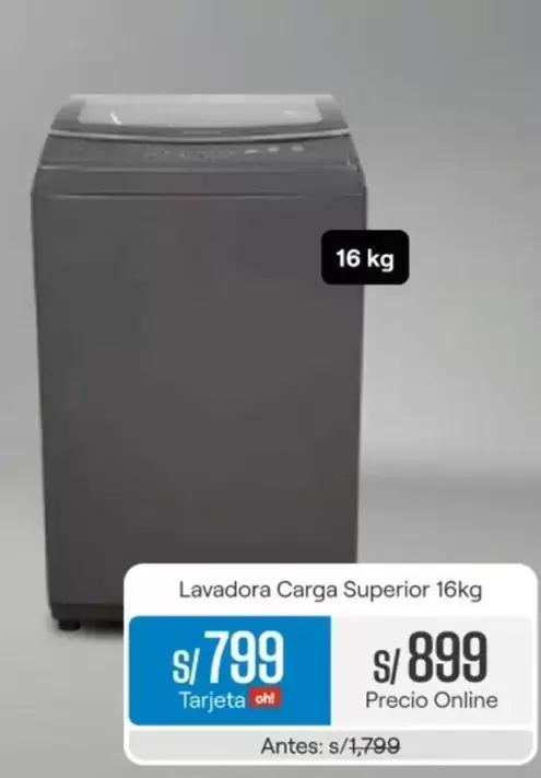 Lavadora Carga Superior 16kg