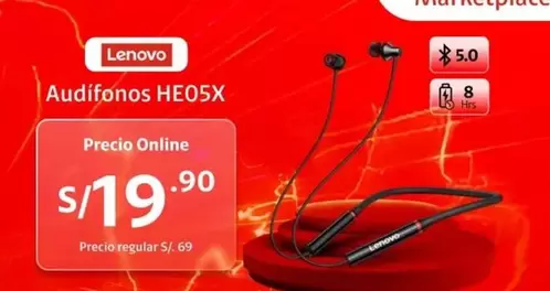 Lenovo - Audífonos HE05X