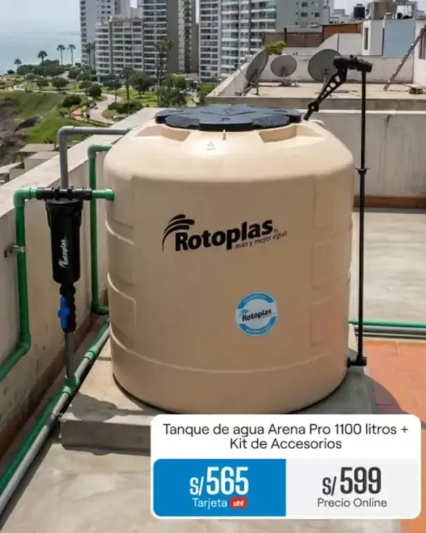 Rotoplas - agua Arena Pro 1100 litros