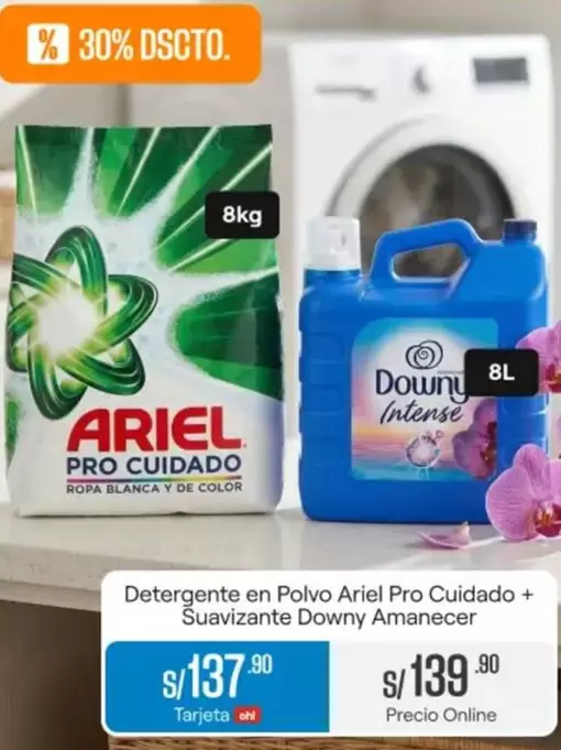Ariel - Detergente en Polvo Pro Cuidado + Suavizante Amanecer
