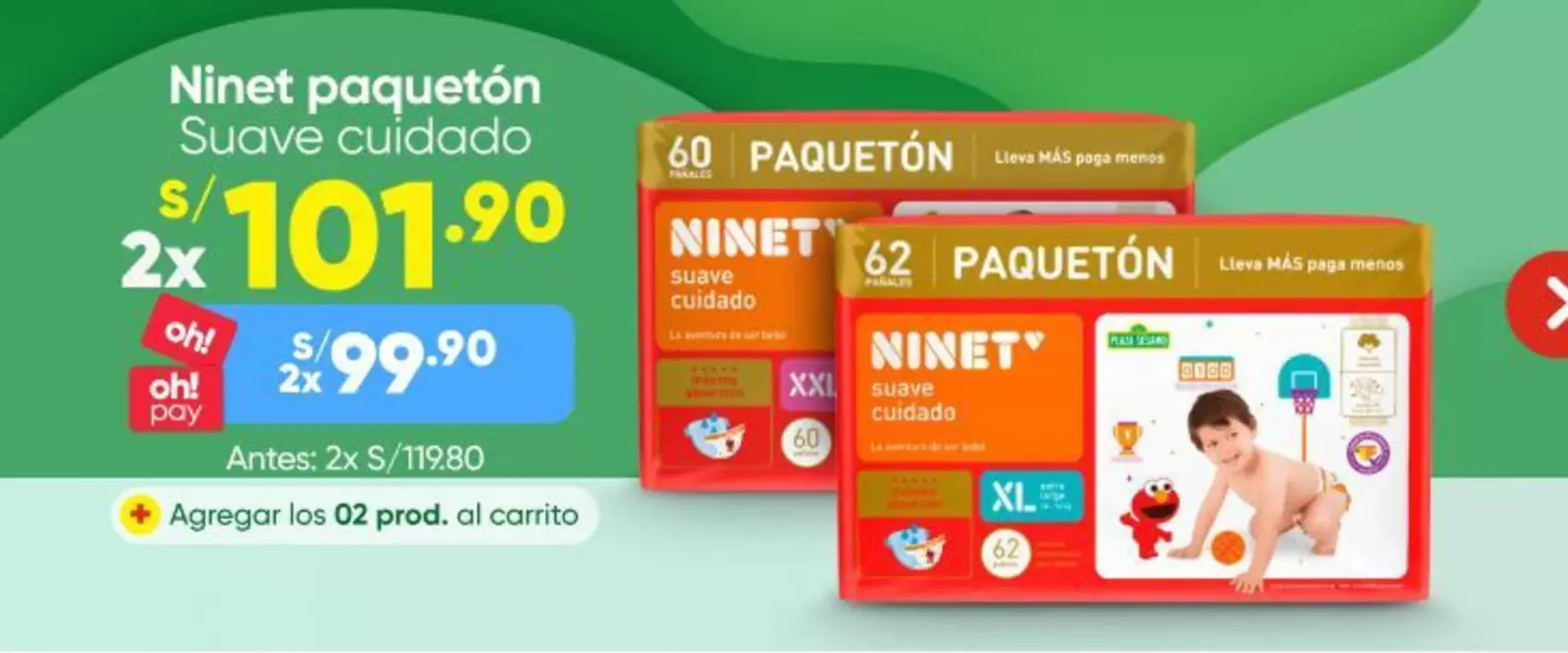 Ninet -  paque	ón Suave cuidado