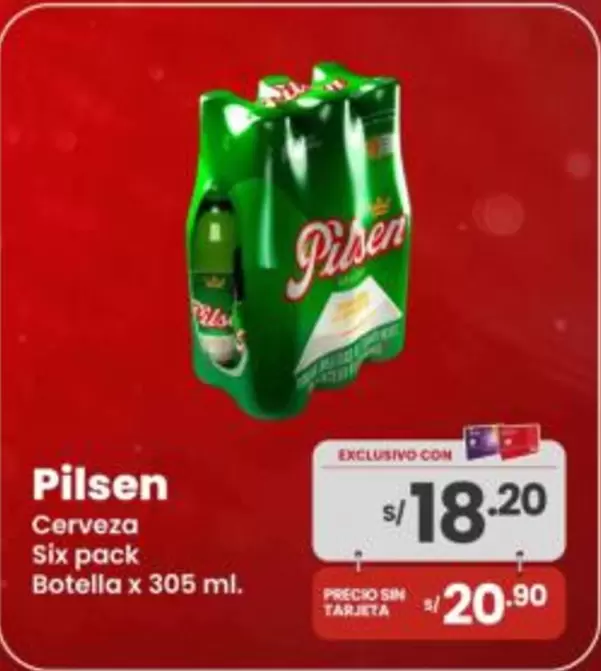Pilsen - Cerveza Six pack Botella