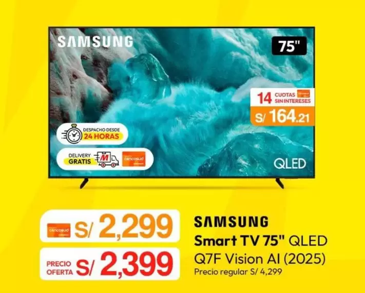 Samsung - Smart TV 75" QLED Q7F Vision AI (2025)