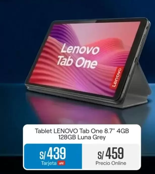 Lenovo - Tab One 8.7" 4GB 128GB Luna Grey