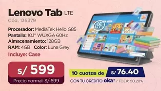 Lenovo - Tab LTE Cód. 135379