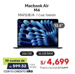 Apple - Macbook Air M4 MW123E/A