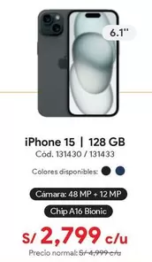 Apple - iPhone 15 | 128 GB
