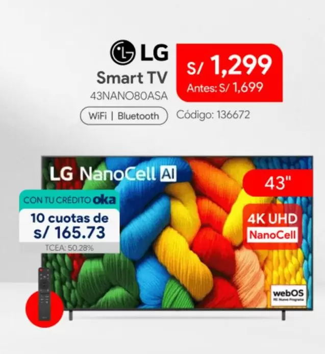 Lg - Smart TV 43Nano80A