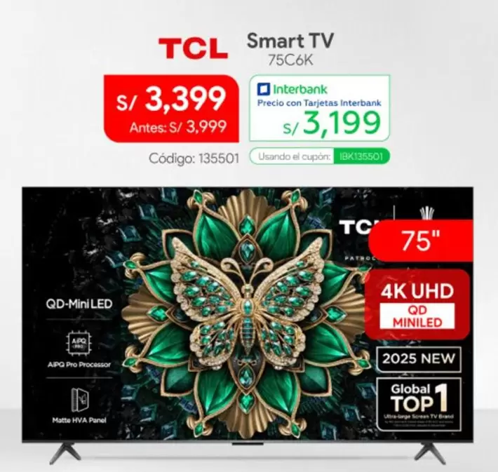Smart -  TV 75C6K