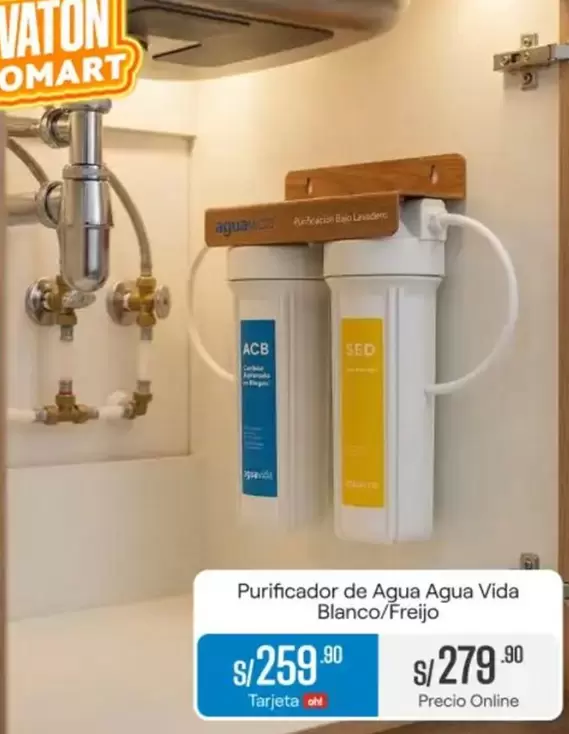 Vida - Purificador de Agua Agua Blanco/Freijo