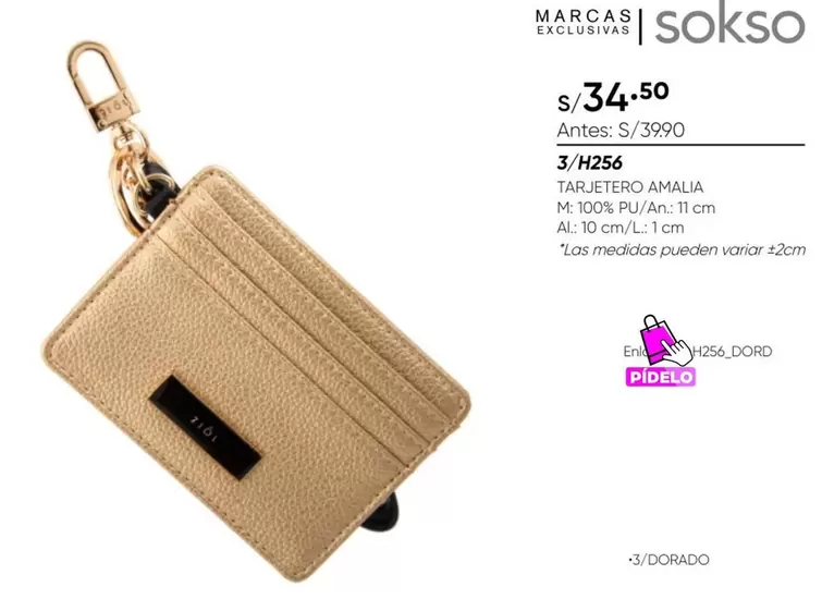 TARJETERA AMALIA 3/H256