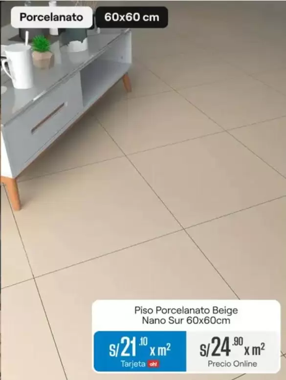 Piso Porcelanato Beige