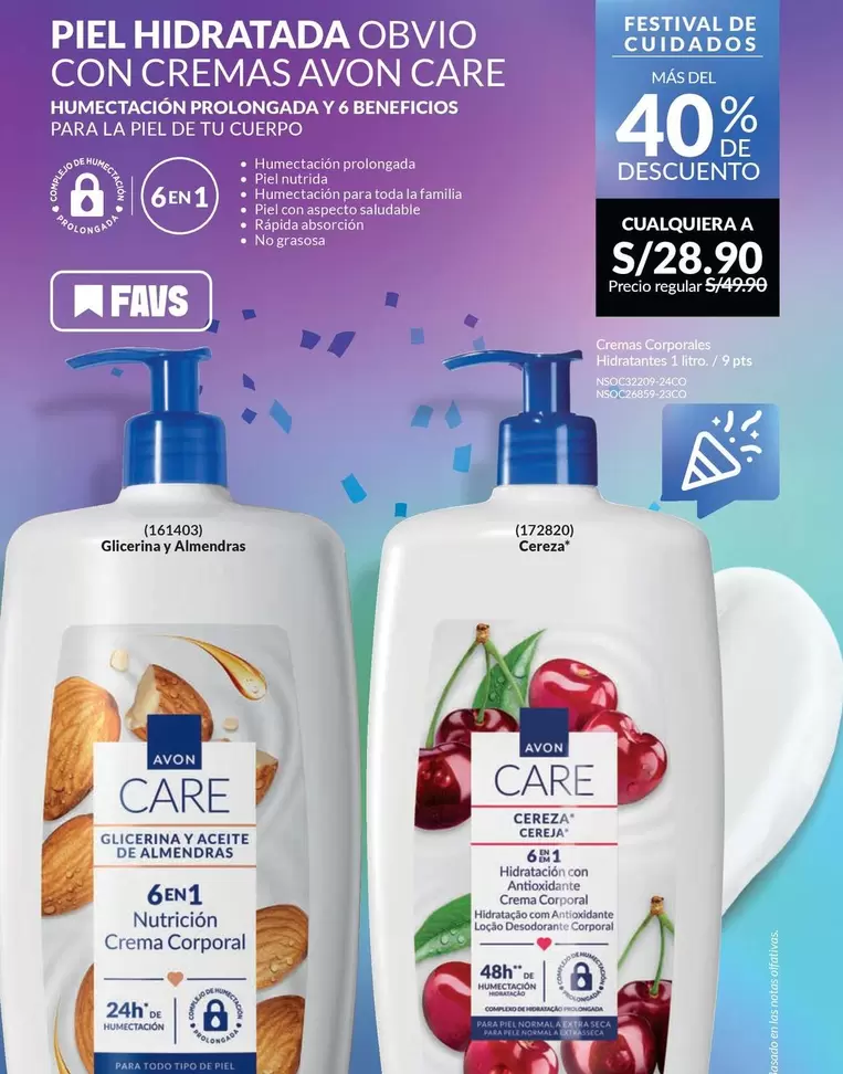 Avon Care - PIEL HIDRATADA OBVIO CON CREMAS AVON CARE
