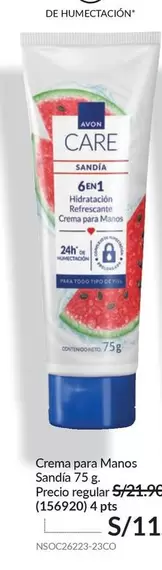 Avon Care - Crema para Manos Sandia 75g