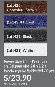 power - Power Stay Lápiz Delineador en Gel para ojos 24 h 1.2 g