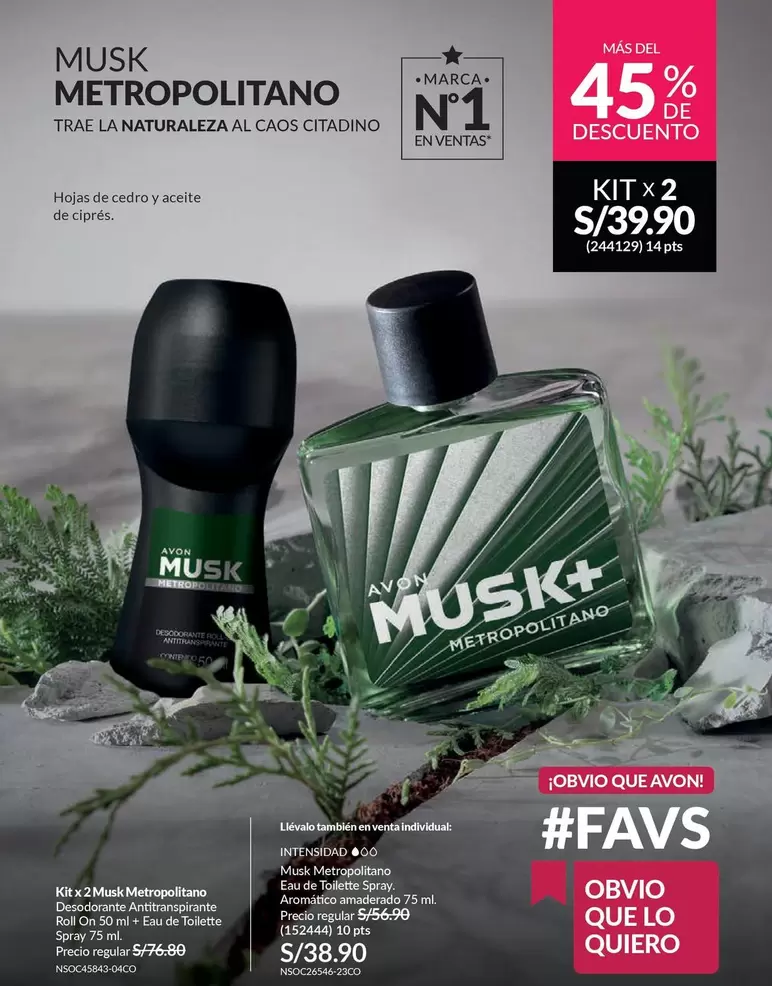 Avon - Musk Metropolitan Kit