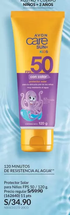 Avon Care - Protector Solar para Niños FPS 50 / 120g