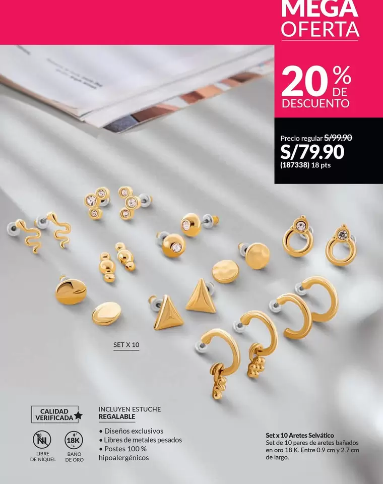 Mega - Set x 10 Aretes Salvatico