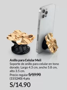Dorado - Anillo para Celular Meli (155240)