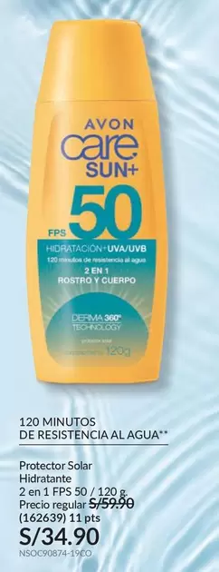 Avon - Protector Solar Hidratante 2 en 1 FPS 50