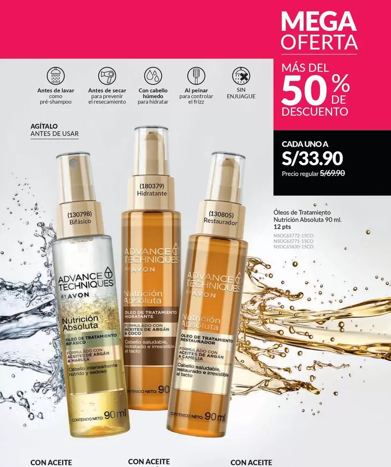 Avon - Aceite de Tratamiento Nutrición Absoluta
