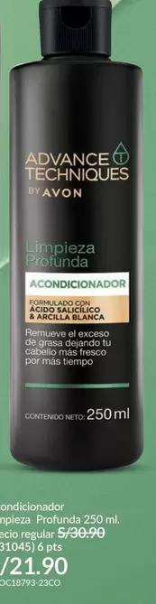 Avon - Acondicionador Limpieza Profunda 250 ml