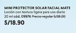 MINI PROTECTOR SOLAR FACIAL MATE 20 ml cód. 09976