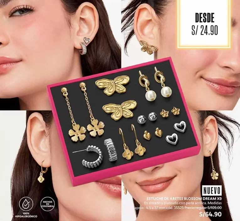 Dorado - Set de Aretes Blossom Dream X5