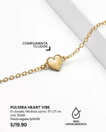Dorado - PULSERA HEART VIBE c
uevo. 35484