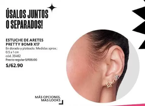 Dorado - ESTUCHE DE ARETES PRETTY BOMB X17
