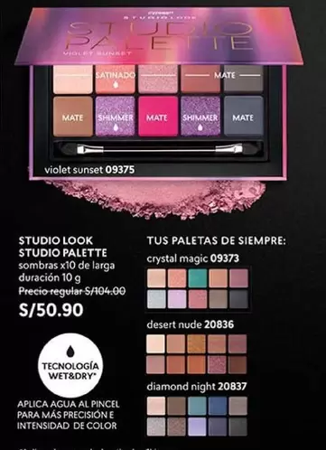 Studio - STUDIO LOOK STUDIO PALETTE sombras x10 de larga duración