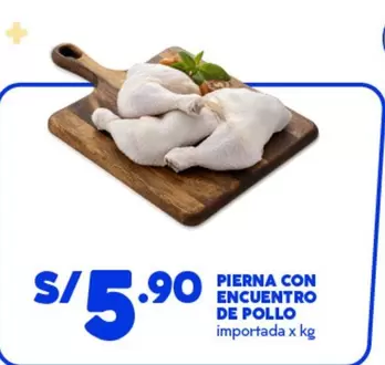 Pierna con encuentro de pollo