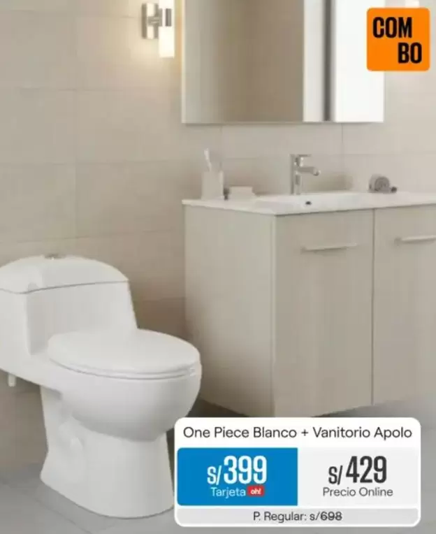 One Piece Blanco + Vanitorio Apolo