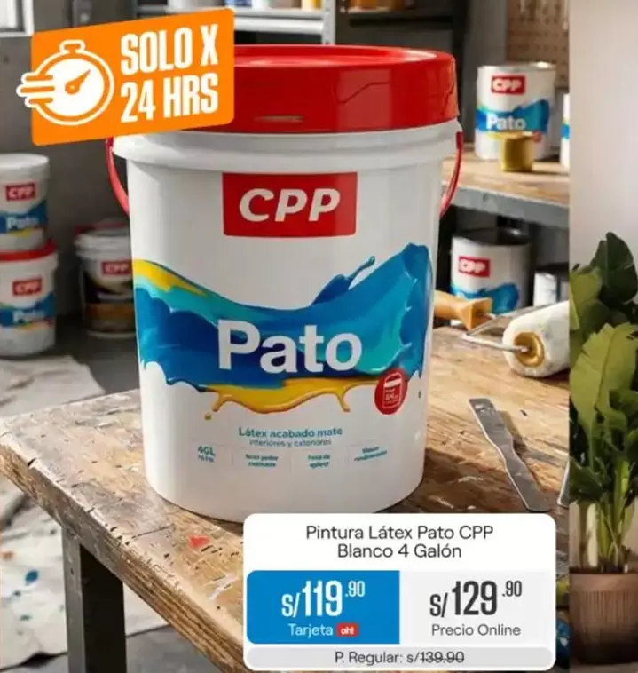 Pato - Pintura Látex CPP Blanco 4 Galón