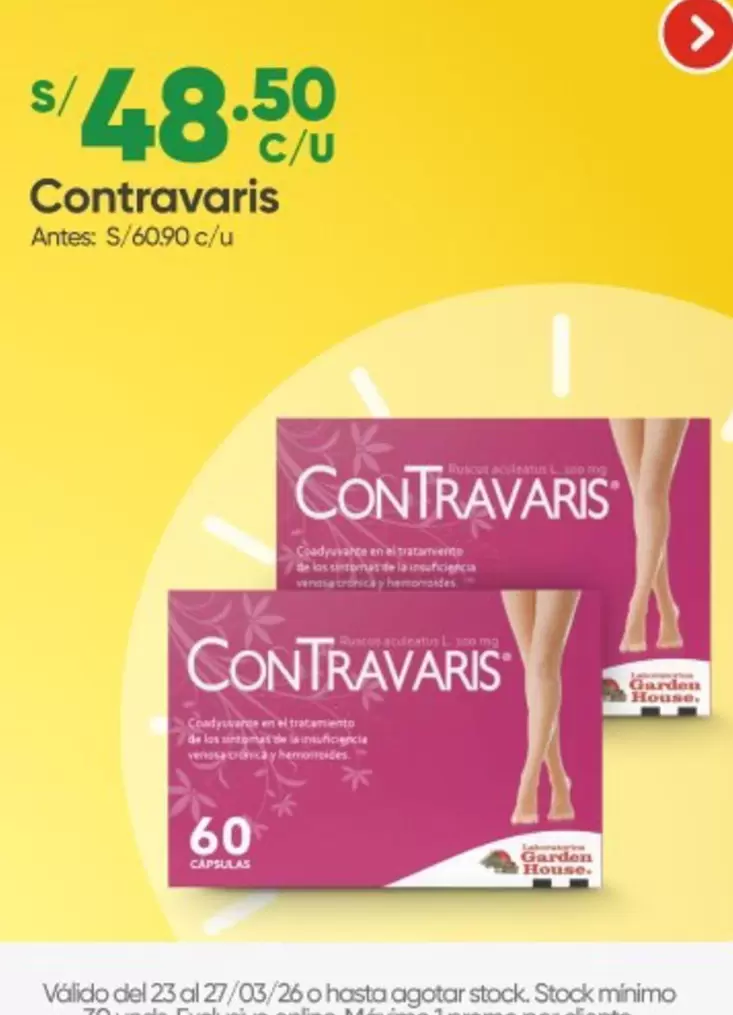 Contravaris 60 capsulas