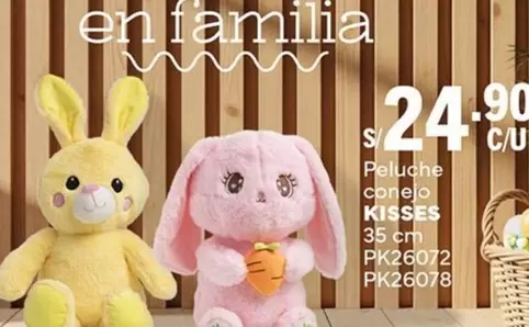 Kisses - Peluche conejos KISSES PK26072 PK26078