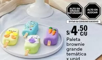 Paleta brownie temática