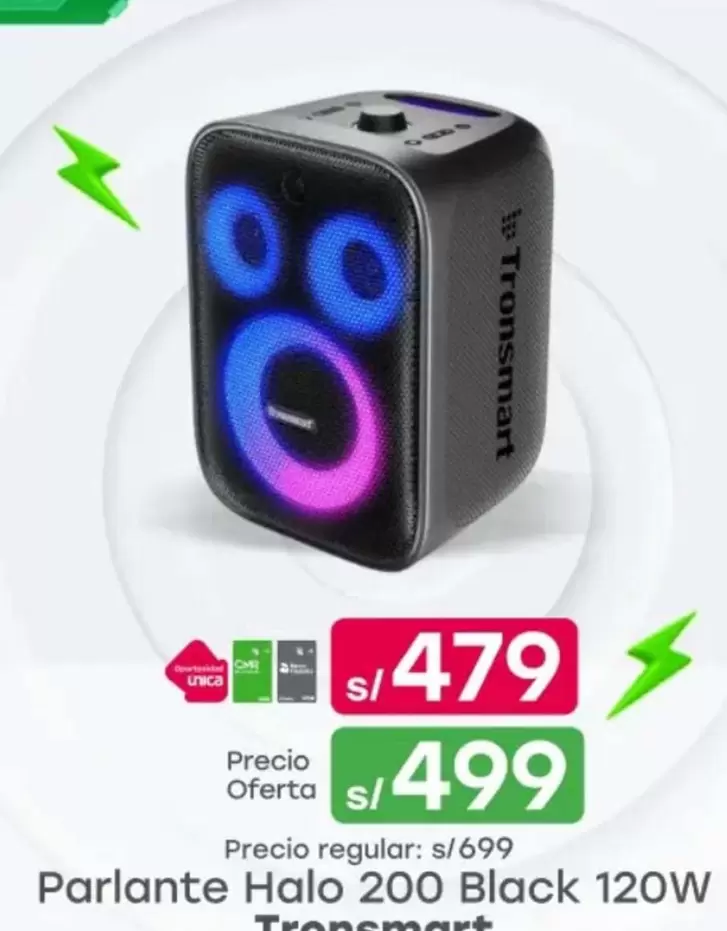 Parlante Halo 200 Black 120W