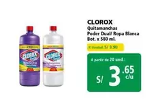 Clorox - Quitamanachas Poder Dual/ Ropa Blanca