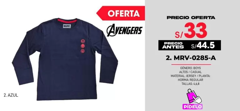 Avengers - Camiseta Manga Larga