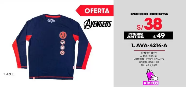Avengers - Camiseta Manga Larga