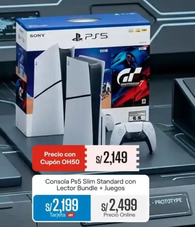 Sony - Consola Ps5 Slim Standard con Lector Bundle + Juegos