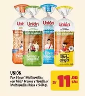 Unión - Pan Fibra/Multisemillas con Miel/ Granos y Semillas/ Multisemillas