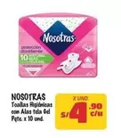 Nosotras - Toallas Higi00enicas con Alas tela Gel
