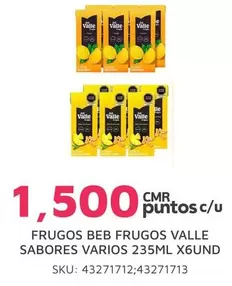 Frugos - FRUGOS BEB FRUGOS VALLE SABORES VARIOS