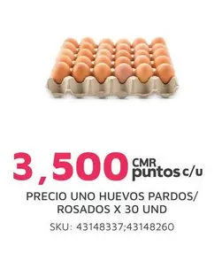 HUEVOS PARDO/ROSADOS X 30 UND